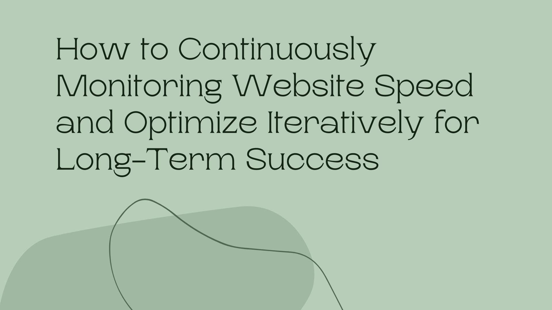 create an efficient speed optimization strategy by following this step-by-step method